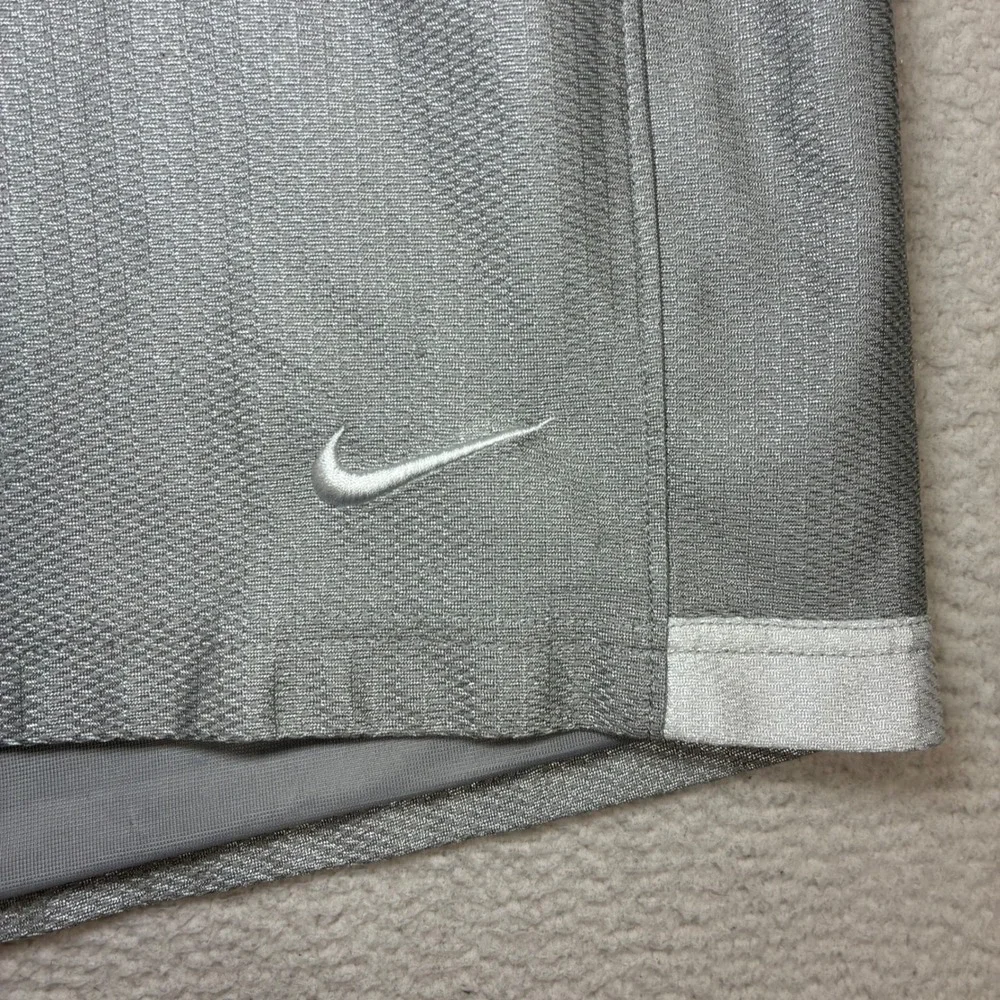 Y2K Nike Baggy Basketball Shorts Men L Gray Silky Loose Drawstring Athletic